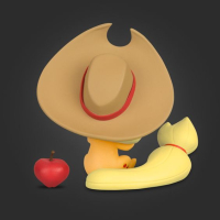 Authentic My little Pony chibi vinyl figure Apple jack +/-5cm (not a toy)